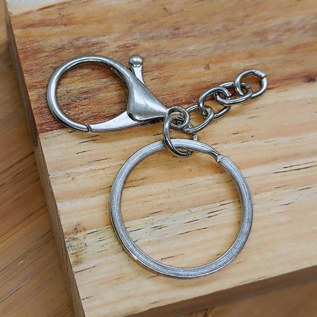 Argolla para Llavero Cadena y Cancamo Niquel 30 mm - Paquete de 10 Unidades