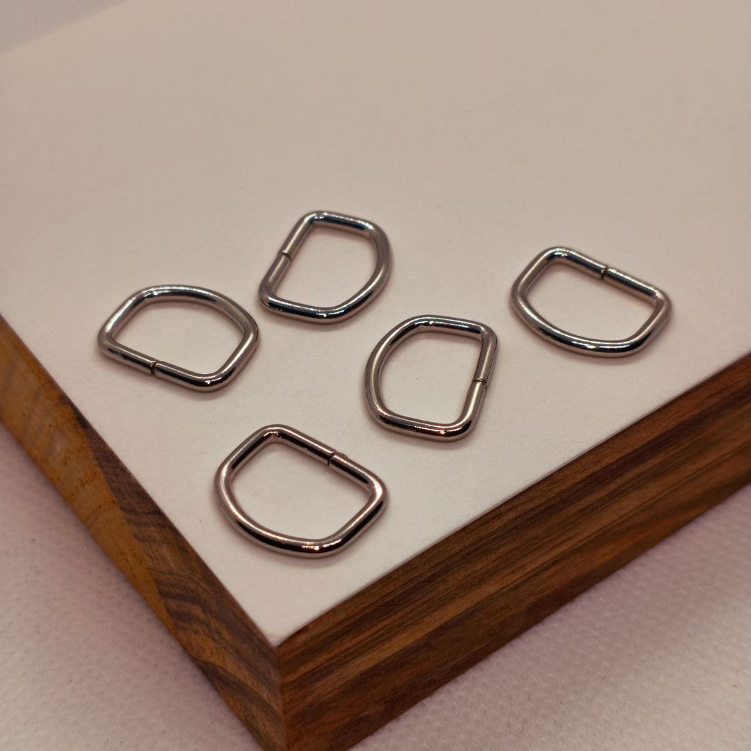 Argolla Metal Tipo D 16 mm - Paquete de 24 Unidades