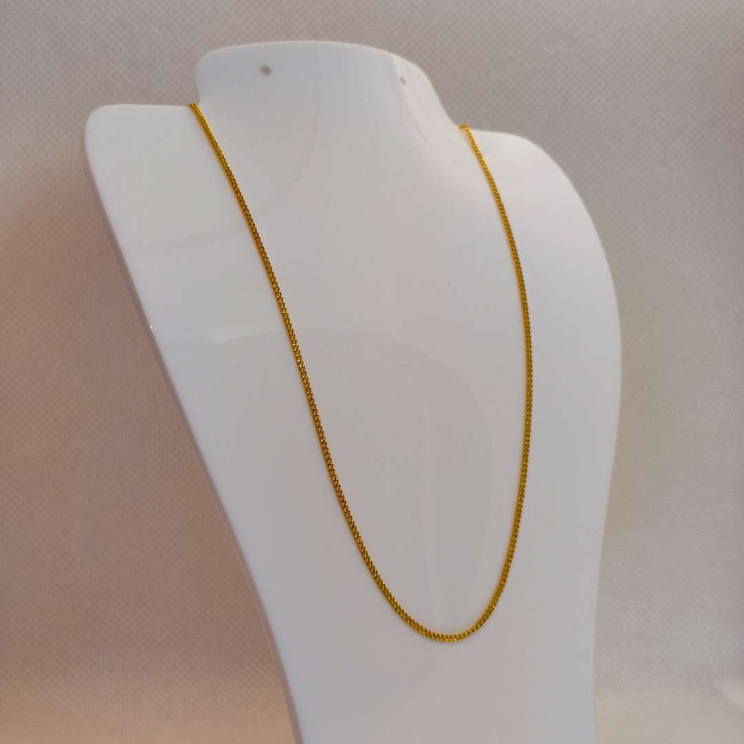 Cadena Con Broche Gold Filled Cubana 01 mm - Paquete de 1 Unidades