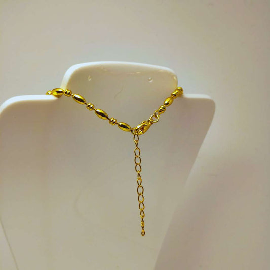 Cadena Con Broche Gold Filled Ovalo y Balin 06 mm - Paquete de 1 Unidades