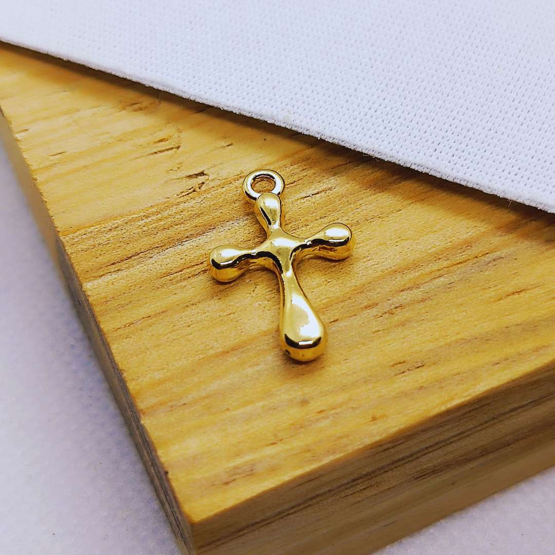 Dije Gold Filled Cruz Globo 20 mm - Paquete de 1 Unidades
