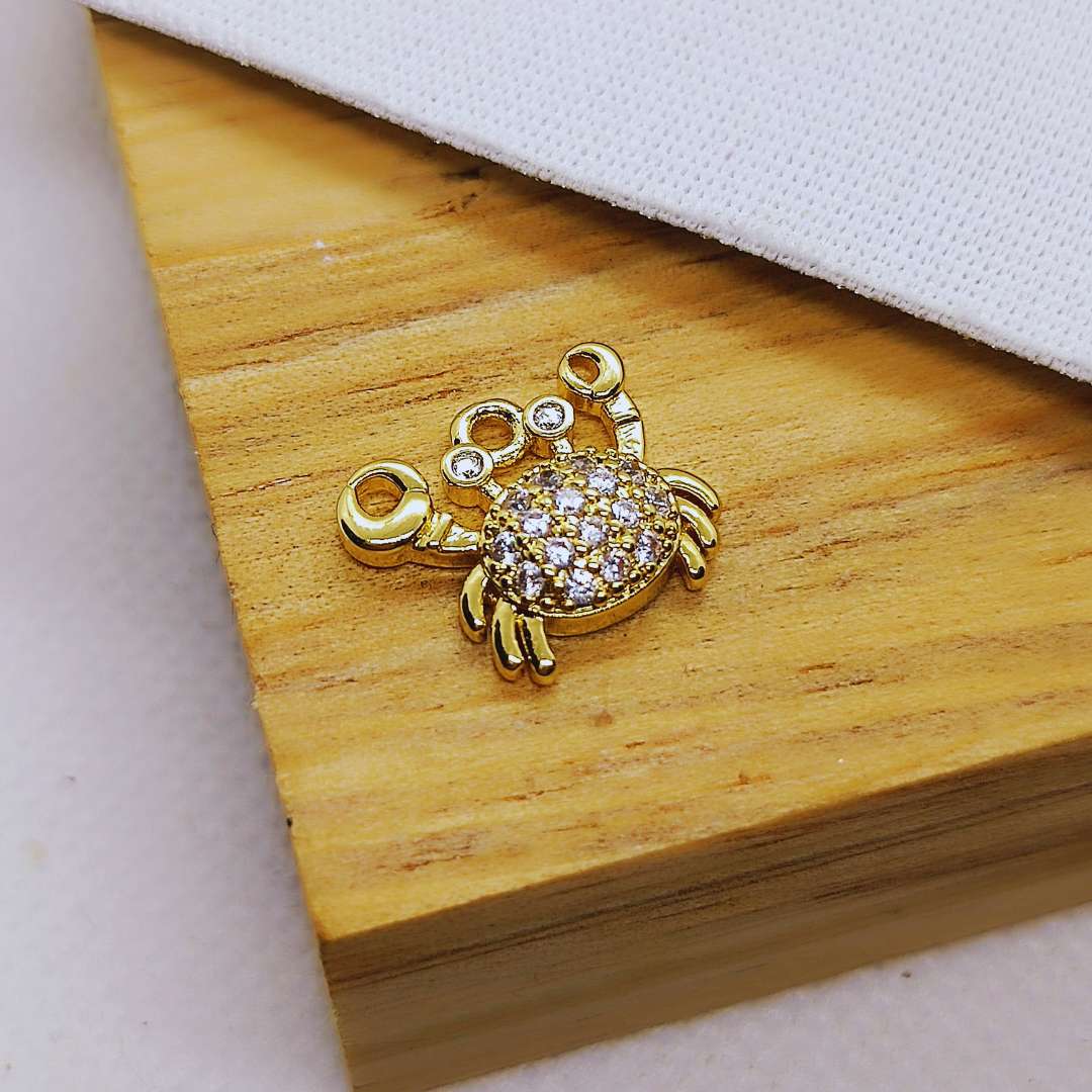 Dije Gold Filled Zircon Cangrejo 15 mm - Paquete de 1 Unidades