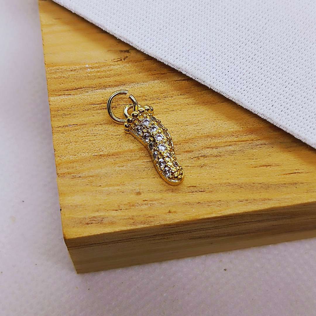 Dije Gold Filled Zircon Cuerno 15 mm - Paquete de 1 Unidades