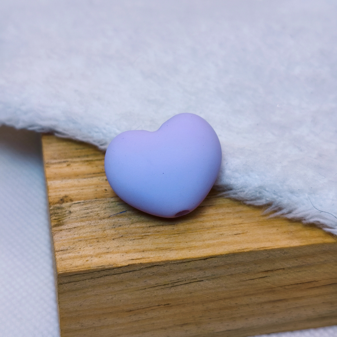 Pasador Acrilico Corazon Mate 22 mm - Paquete de 1 Unidades