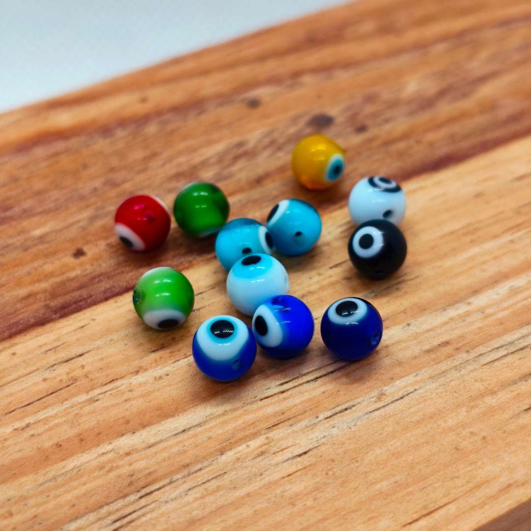 Pasador Murano Esfera Ojo Turco 06 mm - Tira de 60 Unidades