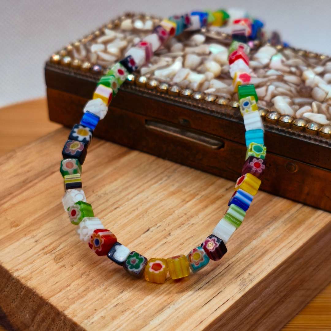 Piedra Murrina Cubo 05 mm - Tira de 90 Unidades