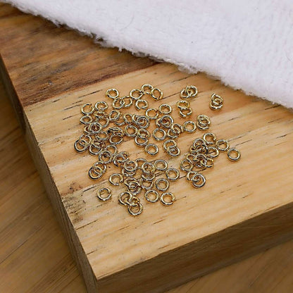 Argolla Gold Filled Delgada Abierta 03 mm  -  Paquete de 80 Unidades