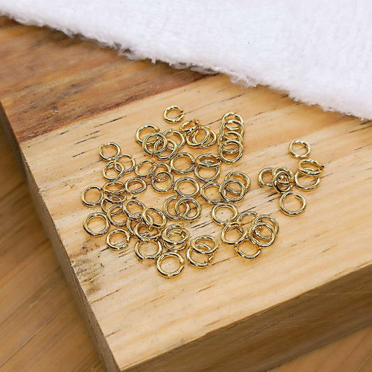 Argolla Gold Filled Delgada Abierta 04 mm  -  Paquete de 50 Unidades