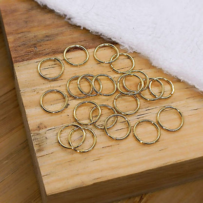 Argolla Gold Filled Delgada Abierta 08 mm  -  Paquete de 20 Unidades