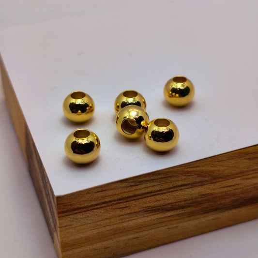 Balin Gold Filled Esfera Liso 08 mm  -  Paquete de 6 Unidades