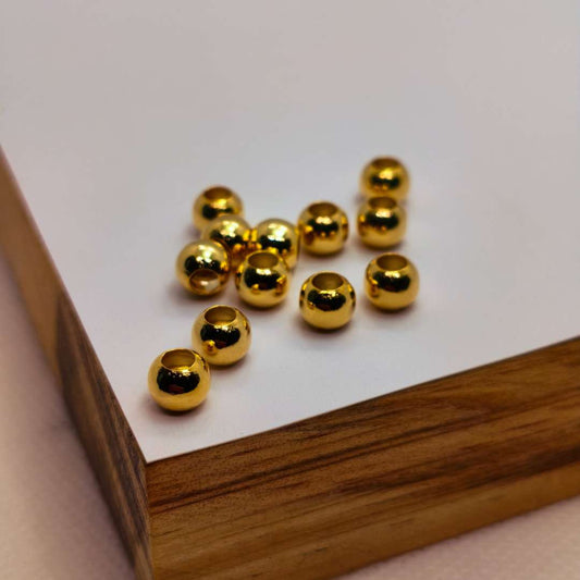 Balin Gold Filled Esfera Liso 06 mm  -  Paquete de 12 Unidades