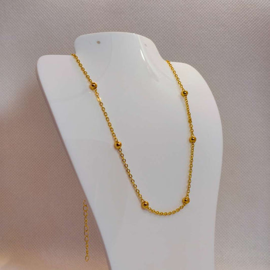 Cadena Con Broche Gold Filled Balin Ovalado 04 mm  -  Paquete de 1 Unidades
