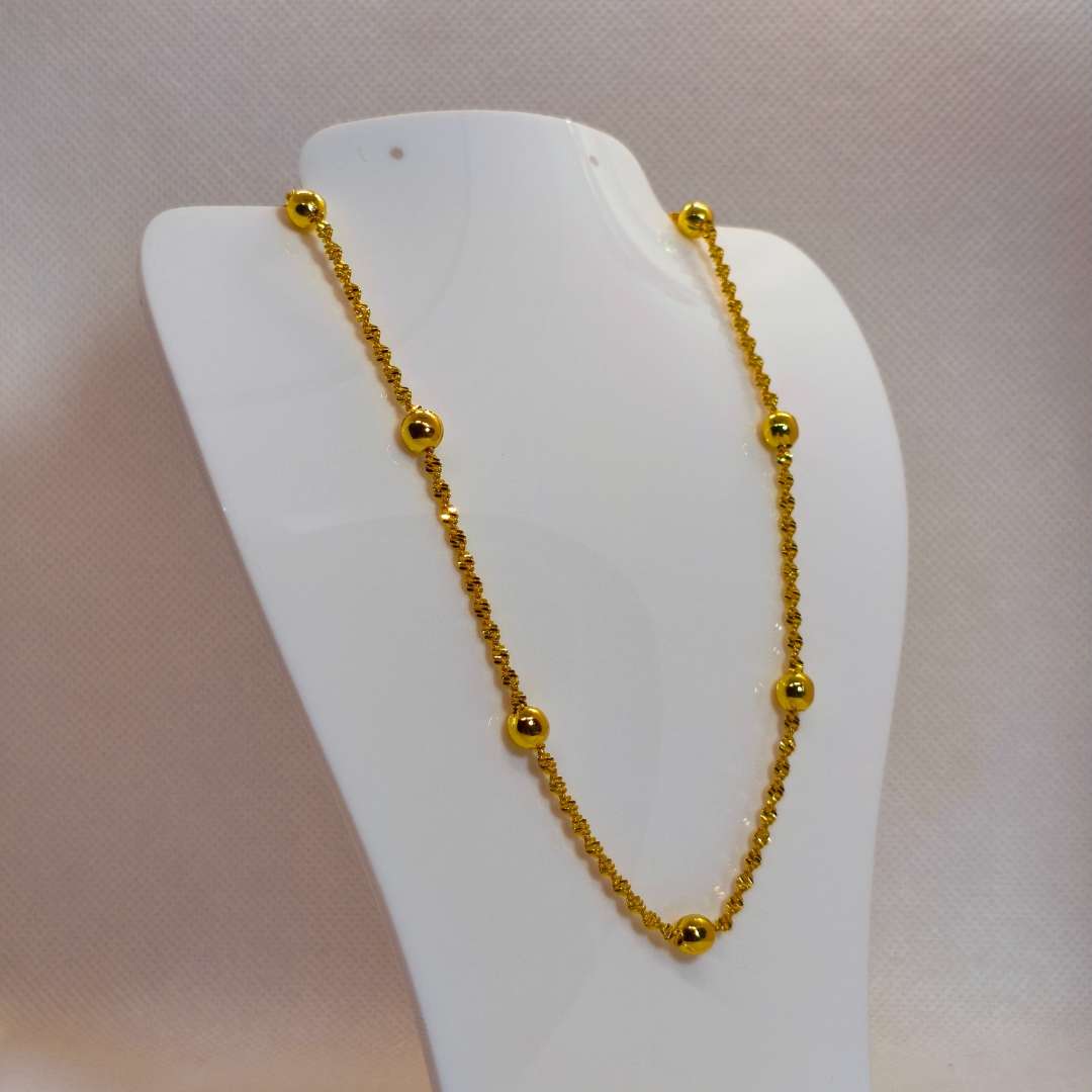 Cadena Con Broche Gold Filled Balin 06 mm  -  Paquete de 1 Unidades