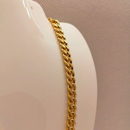 Cadena Con Broche Gold Filled Cubana 06 mm  -  Paquete de 1 Unidades