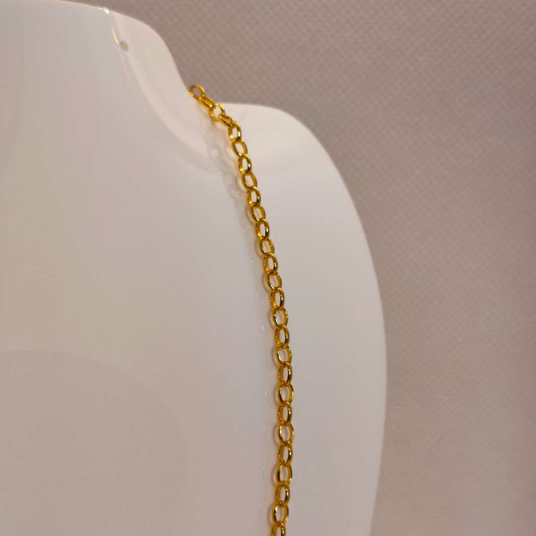 Cadena Con Broche Gold Filled Eslabon Argolla 04 mm  -  Paquete de 1 Unidades