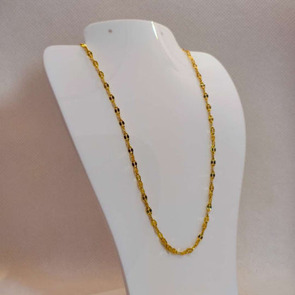 Cadena Con Broche Gold Filled Eslabon Plano 04 mm  -  Paquete de 1 Unidades
