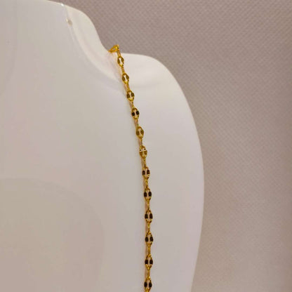 Cadena Con Broche Gold Filled Eslabon Plano 04 mm  -  Paquete de 1 Unidades