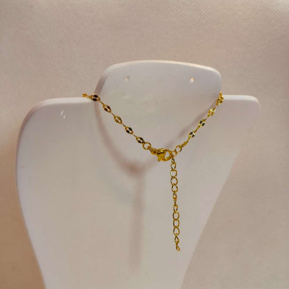 Cadena Con Broche Gold Filled Eslabon Plano 04 mm  -  Paquete de 1 Unidades