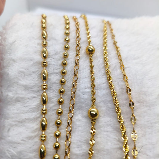 Cadena Con Broche Gold Filled Suja Linlin 2 02 mm  -  Paquete de 1 Unidades
