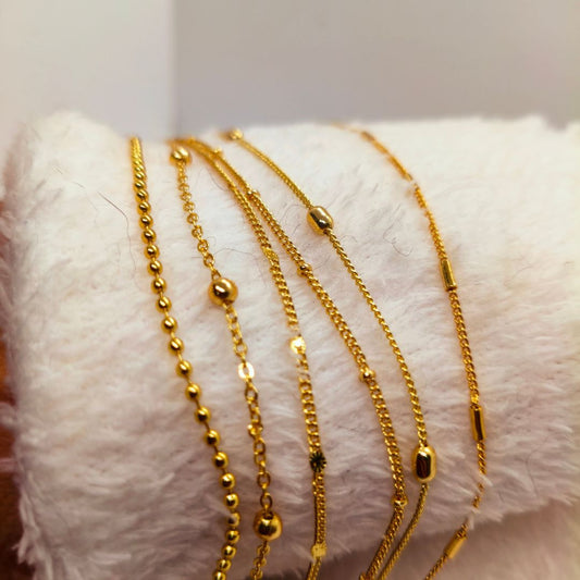 Cadena Con Broche Gold Filled Suja Linlin 3 02 mm  -  Paquete de 1 Unidades
