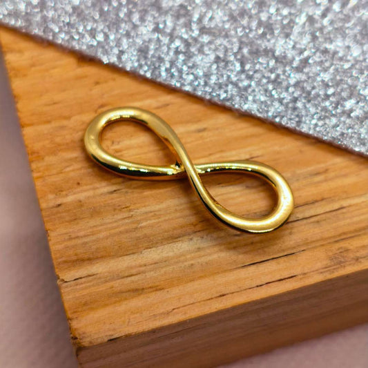 Conector Gold Filled Infinito 3D 28 mm  -  Paquete de 1 Unidades