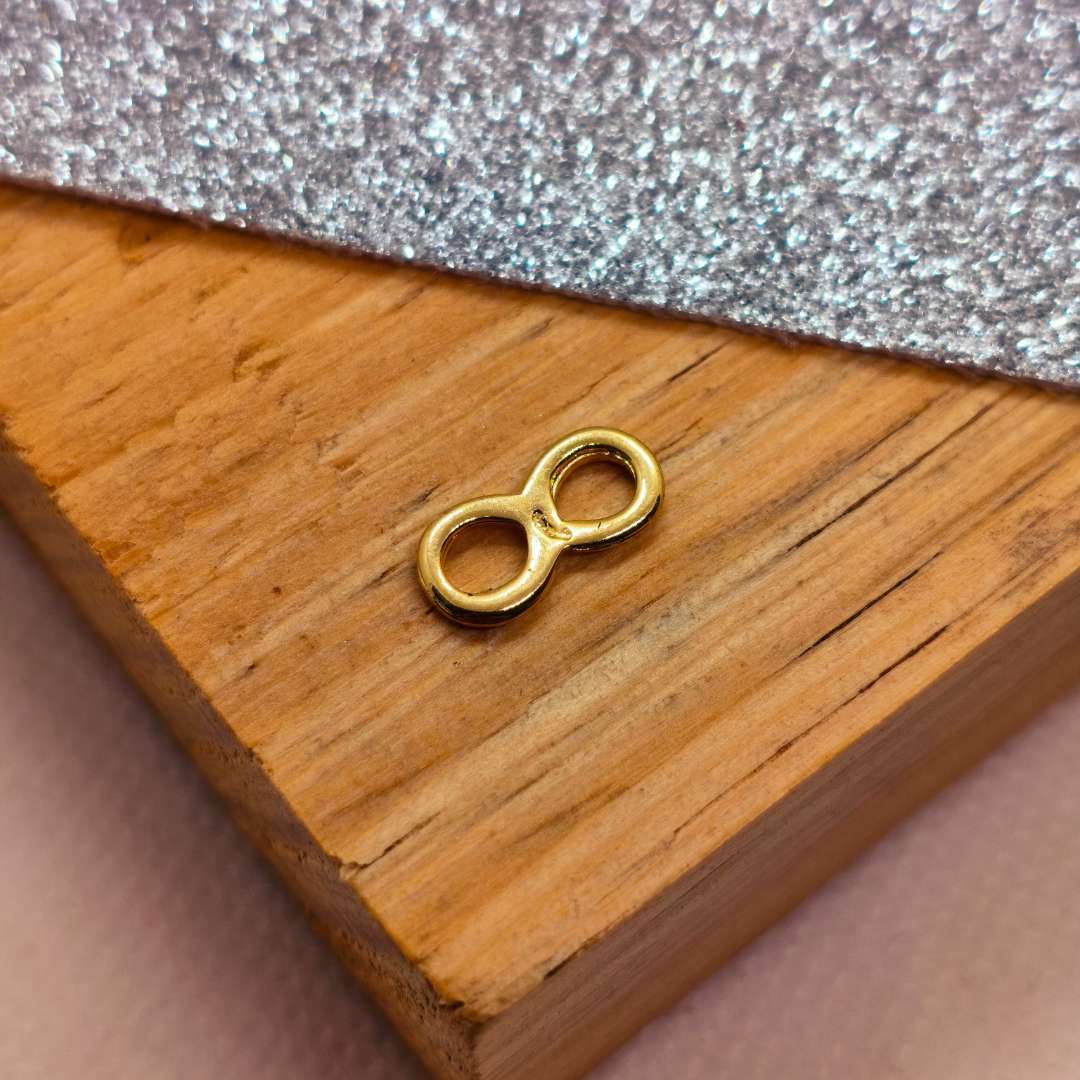 Conector Gold Filled Infinito 12 mm  -  Paquete de 1 Unidades