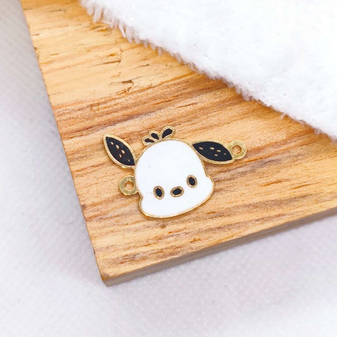 Conector Gold Filled Esmaltado Sanrio 20 mm  -  Paquete de 1 Unidades