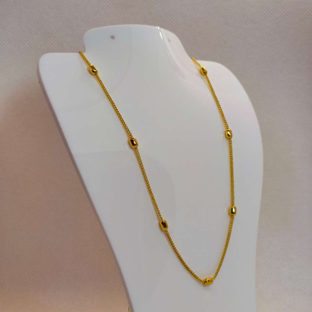 Cadena Con Broche Gold Filled Balin Ovalado 04 mm  -  Paquete de 1 Unidades