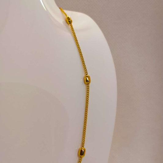 Cadena Con Broche Gold Filled Balin Ovalado 04 mm  -  Paquete de 1 Unidades