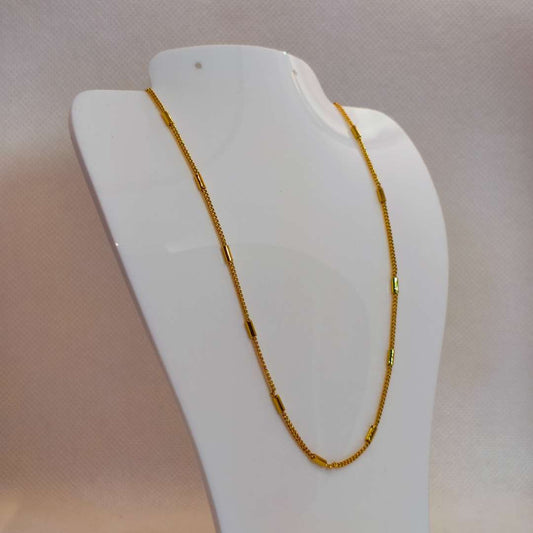 Cadena Con Broche Gold Filled Cilindros 04 mm  -  Paquete de 1 Unidades