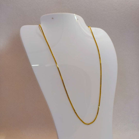Cadena Con Broche y Aguja Gold Filled Cuadrada 02 mm  -  Paquete de 1 Unidades