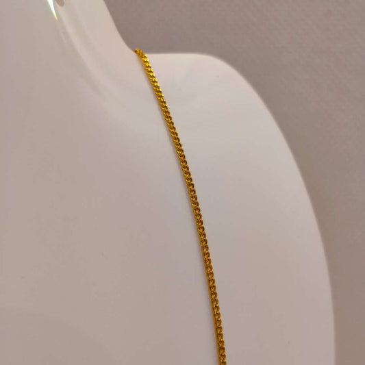 Cadena Con Broche Gold Filled Cubana 01 mm  -  Paquete de 1 Unidades