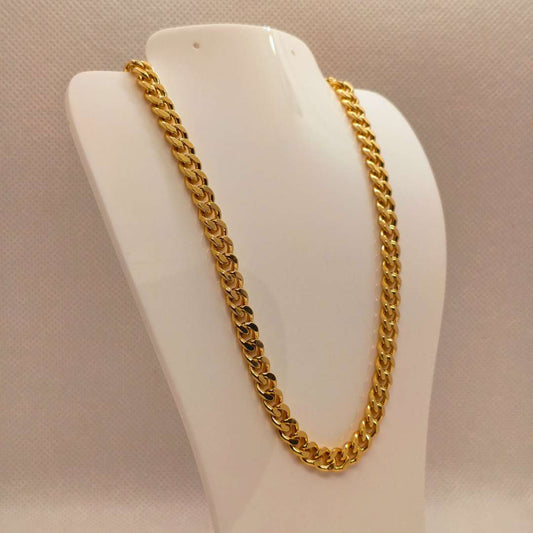 Cadena Con Broche Gold Filled Cubana 06 mm  -  Paquete de 1 Unidades