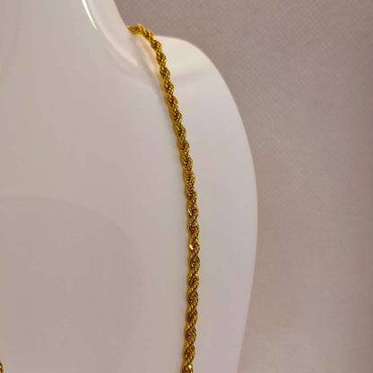 Cadena Con Broche Gold Filled Entorchada Gruesa 03 mm  -  Paquete de 1 Unidades