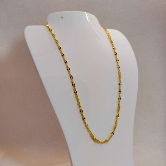 Cadena Con Broche Gold Filled Eslabon Plano 04 mm  -  Paquete de 1 Unidades