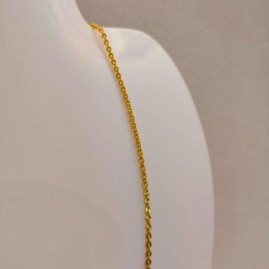 Cadena Con Broche y Aguja Gold Filled Extension 02 mm  -  Paquete de 1 Unidades