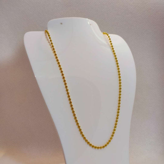 Cadena Con Broche Gold Filled Militar 02 mm  -  Paquete de 1 Unidades