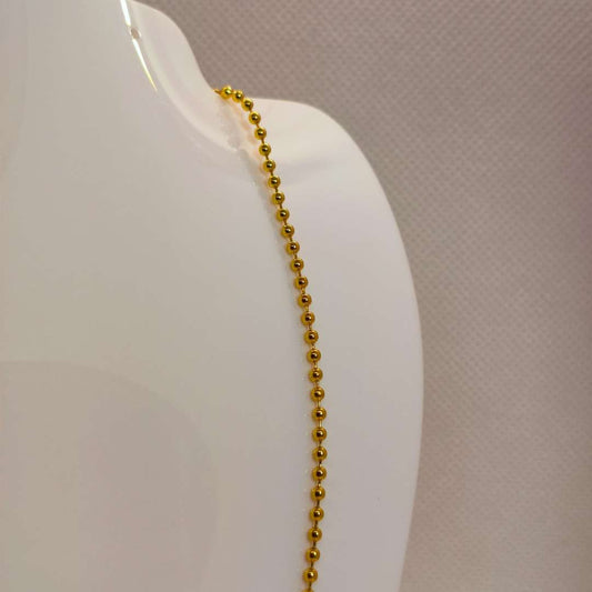 Cadena Con Broche Gold Filled Militar 02 mm  -  Paquete de 1 Unidades