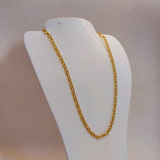 Cadena Con Broche Gold Filled Eslabon Argolla 04 mm  -  Paquete de 1 Unidades