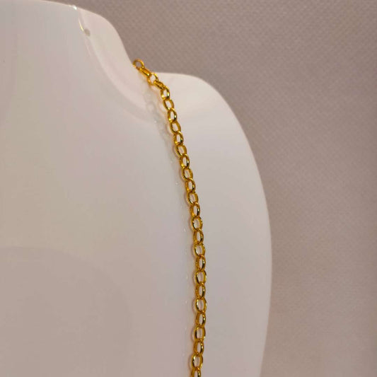 Cadena Con Broche Gold Filled Eslabon Argolla 04 mm  -  Paquete de 1 Unidades