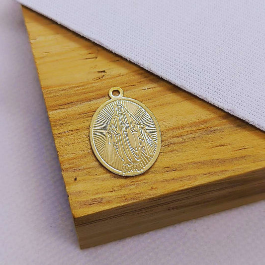 Dije Gold Filled Medalla Ovalada 20 mm  -  Paquete de 1 Unidades