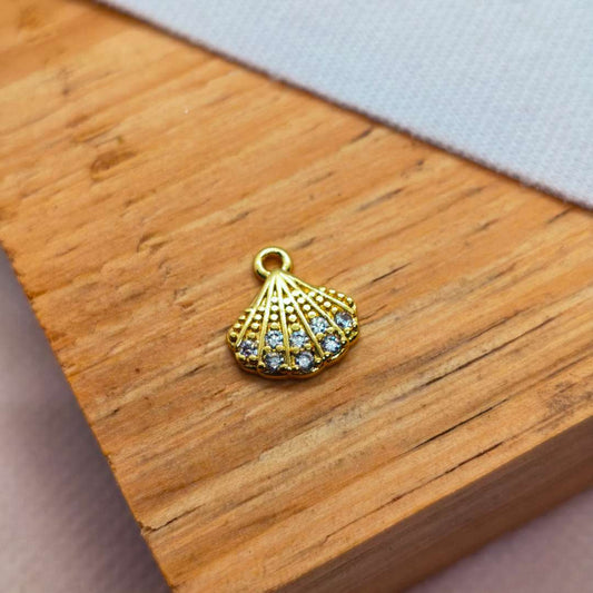 Dije Gold Filled Zircon Ostra 10 mm  -  Paquete de 1 Unidades