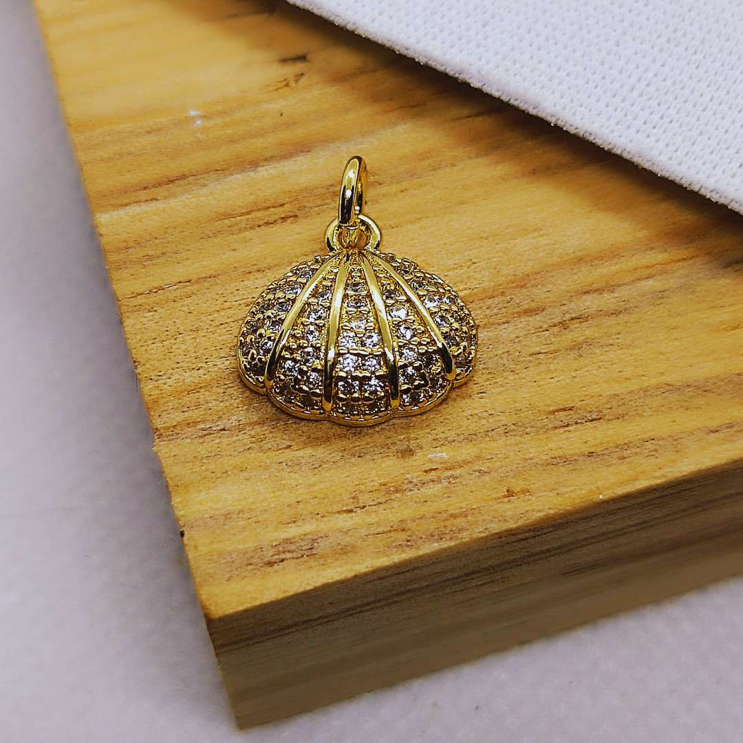 Dije Gold Filled Zircon Ostra 14 mm  -  Paquete de 1 Unidades