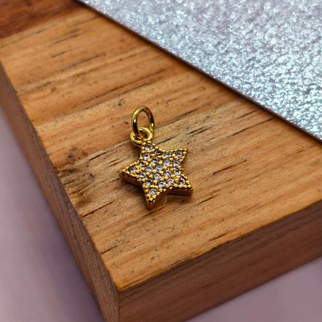 Dije Gold Filled Zircon Estrella 10 mm  -  Paquete de 1 Unidades