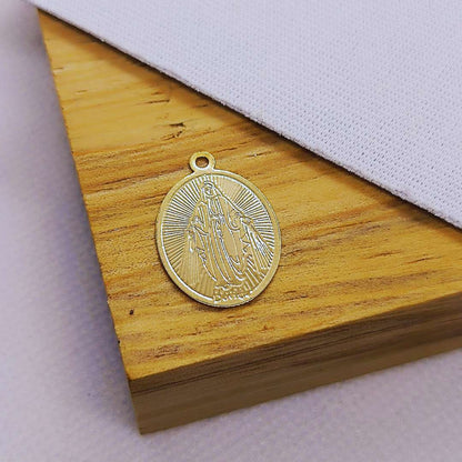 Dije Gold Filled Medalla Ovalada 20 mm  -  Paquete de 1 Unidades