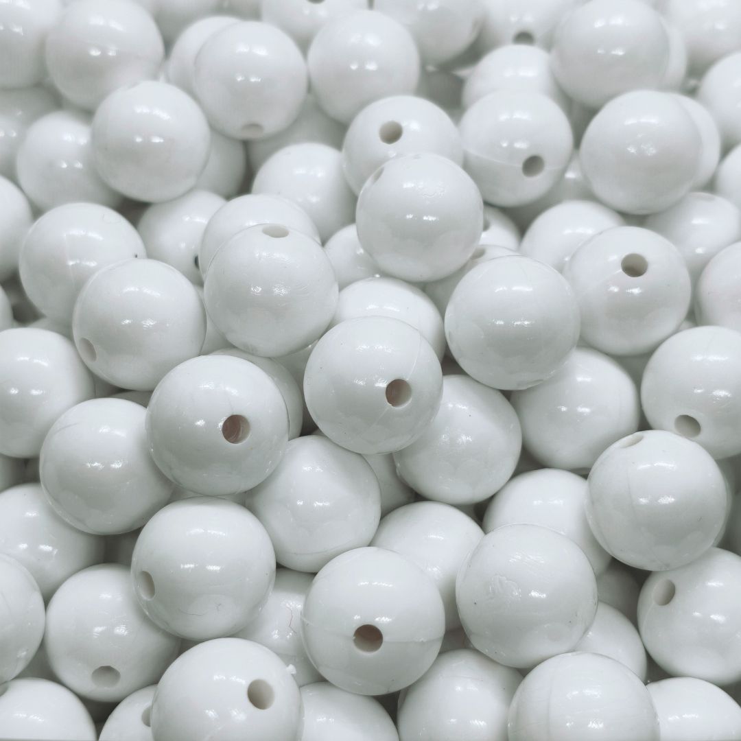 Pasador Acrilico Esfera Chicle Brillante 15 mm - Paquete de 12 Unidades