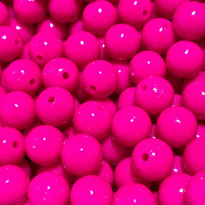 Pasador Acrilico Esfera Chicle Brillante 15 mm - Paquete de 12 Unidades