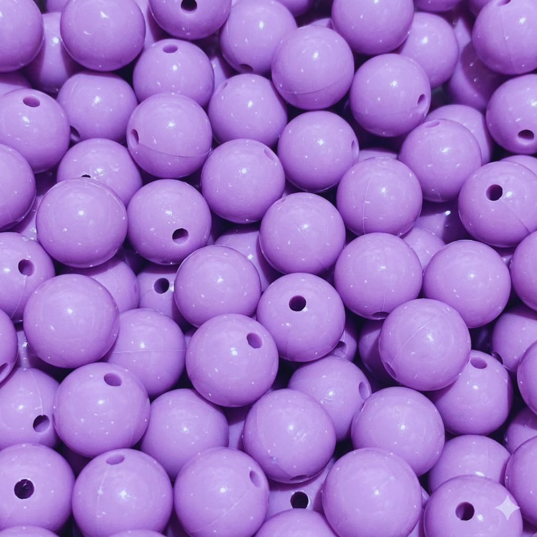 Pasador Acrilico Esfera Chicle Brillante 15 mm - Paquete de 12 Unidades