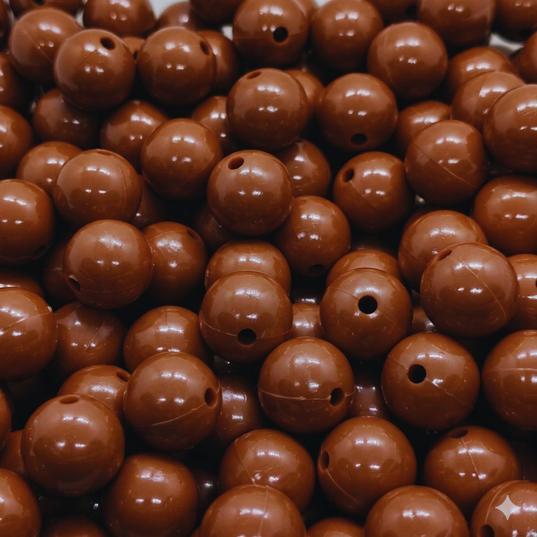 Pasador Acrilico Esfera Chicle Brillante 15 mm - Paquete de 12 Unidades