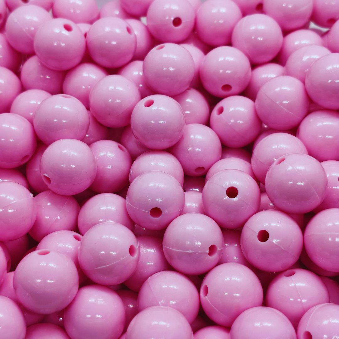 Pasador Acrilico Esfera Chicle Brillante 15 mm - Paquete de 12 Unidades